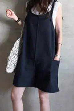 【未使用】膝丈サロペット