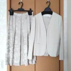 ★新品同★自由区 ジャケットスカートブラウス 38 スーツセットアップセレモニー