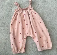 conoco いちご刺繍　オーバーオール