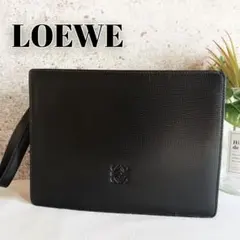 美品 ロエベ ヴィンテージ オールレザー クラッチバッグ 鞄 レディース メンズ