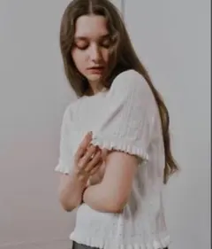OHGA 半袖 トップス ホワイト HOSOMIE 美品 OHGA 半袖 トップス ホワイト HOSOMIE - メルカリ