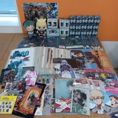 大量 僕のヒーローアカデミア クリアポスター グラス ぬいぐるみ等 まとめ売り