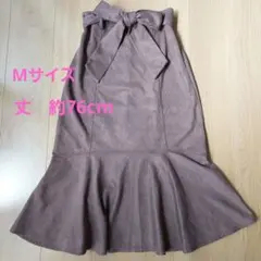 Honeys　スエードマーメイドスカート　ブラウン