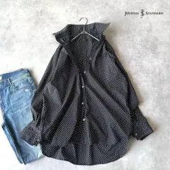 美品ジャーナルスタンダード ドットスリットカフシャツ ゆったり
