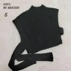 アズール バイ マウジー ニットベスト ノースリーブベスト S ブラック リボン