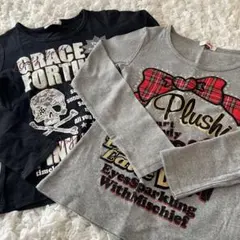 pink latte ピンクラテ XS 子供服 ロンT 長袖