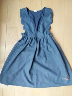 シシュノン★130★ジャンパースカート★クマ刺繍スカラップ