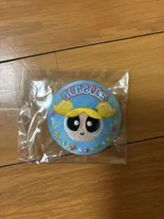 パワーパフガールズ　刺繍缶バッチ　バブルス