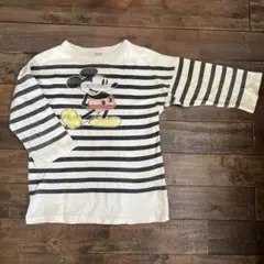 Disney ミッキーマウス 七分袖Tシャツ 130cm