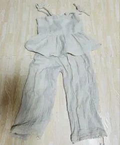 100%コットン ベージュ キャミソールセットアップ