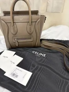 CELINE セリーヌ ラゲージナノ レザー スリ 2WAYバッグ