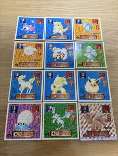 ポケモンシール烈伝　初期　12枚　まとめ　セット　プリズム　1995 1996