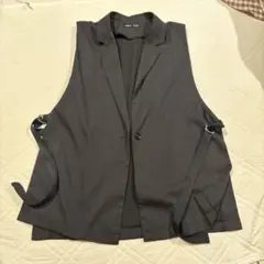 SHEIN ノースリーブ テーラードベスト ブラック