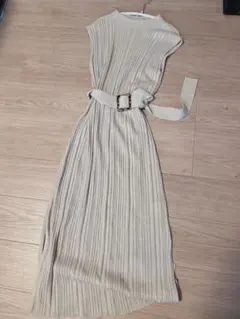 dazzlin ウエストマークリブニットワンピース