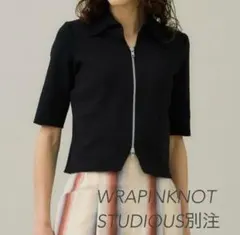 WRAPINKNOT ラッピンノット STUDIOUS別注 ジップワンピース 黒 - メルカリ