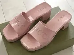 GUCCI ラバーサンダル ピンク 厚底 36のサムネイル