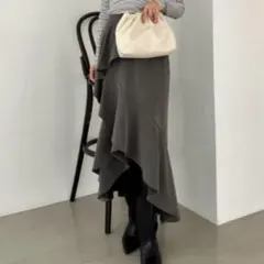 ラッフルマーメイドティアードスカート　グレー　00 SNIDEL