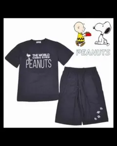 PEANUTS ルームウェア セットアップ 半袖半パンツ上下 吸汗速乾　Lのサムネイル