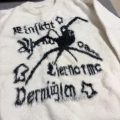 SHEIN スパイダーグラフィック Y2K グランジ ニット