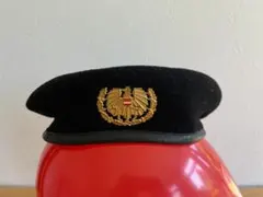 九曜紋】 平陣笠 家紋入 黒漆塗 骨董 アンティーク/甲冑/鎧兜/足軽