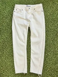 ZARA ホワイト スリムフィットデニムパンツ EUR 38