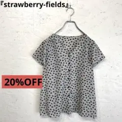 日本製【strawberry-fields】フラワープリント半袖ブラウスのサムネイル