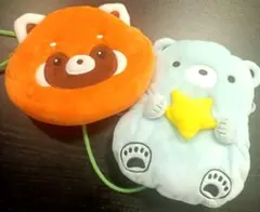 KALDI ポシェット2点 レッサーパンダ、シロクマ