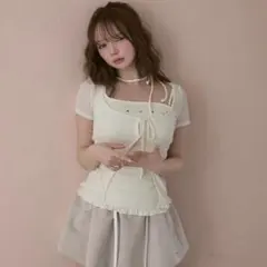 ANDMARY Katie lace frill set up ⚠️スカートのみ - メルカリ