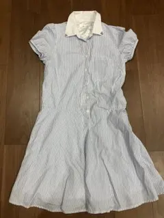 半袖ストライプワンピース