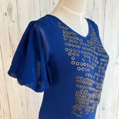 バナリパ ＊ 表地シルク100% メタル装飾 vネック チュニック