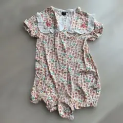 モイモルン　花柄ロンパース フリル襟 70cmのサムネイル