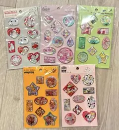 セリア ディズニーキャラクター ウォーターシール 5点セット