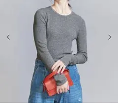 ウールブレンドリブニットプルオーバー