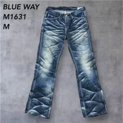 BLUE WAY M1631エンジニア・フレアーカットジーンズ　鬼ヒゲ　ハチノス