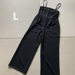 【新品】GU カットソーベアキャミソールサロペットパンツ　L