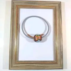 H1029 ハンドメイド とんぼ玉 ヘアゴム