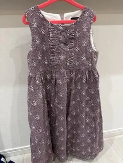 フラワープリント ノースリーブワンピース 140