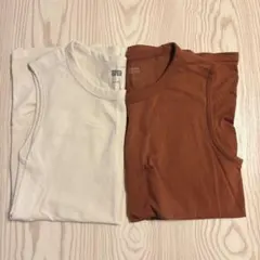 UNIQLO UNIQLOU シームレスノースリーブT 2枚セット Lサイズ