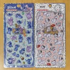 【正規品】ディズニー　スティッチ ・101匹わんちゃん プチドロップステッカー