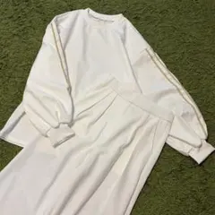 【新品未使用】ゴールドライン スウェットセットアップ　タックパンツ　白