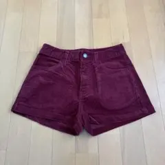 【最終価格】C.O.L.Z.A バーガンディ コーデュロイ ショートパンツS