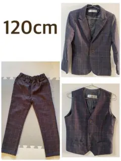 【3点セット】フォーマル スーツ 韓国120 秋冬 発表会 結婚式 卒園式
