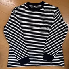 【美品】GU ボーダー長袖Tシャツ
