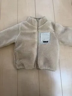 ベージュ フリースジャケット 90(S)