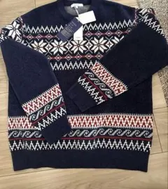 【新品未使用】 新作 GLOBAL WORK フェアアイル柄ニット M