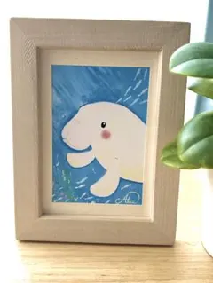 No-ani5◎Wooden photo Frame⭐︎幸運のジュゴン⭐︎