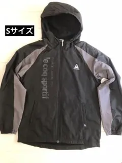 le coq sportif ウィンドブレーカー ブラック/グレー Sサイズ