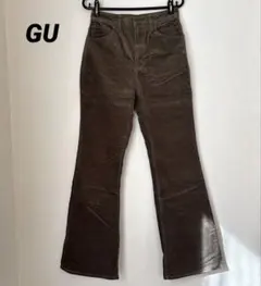 【GU】コーデュロイ フレアパンツ ブラウン