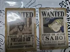ONE PIECE ワンピース　手配書クリアファイル　サボ　エース　A6　2つ