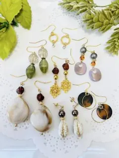 ハンドメイドピアスセット（多様なデザイン）